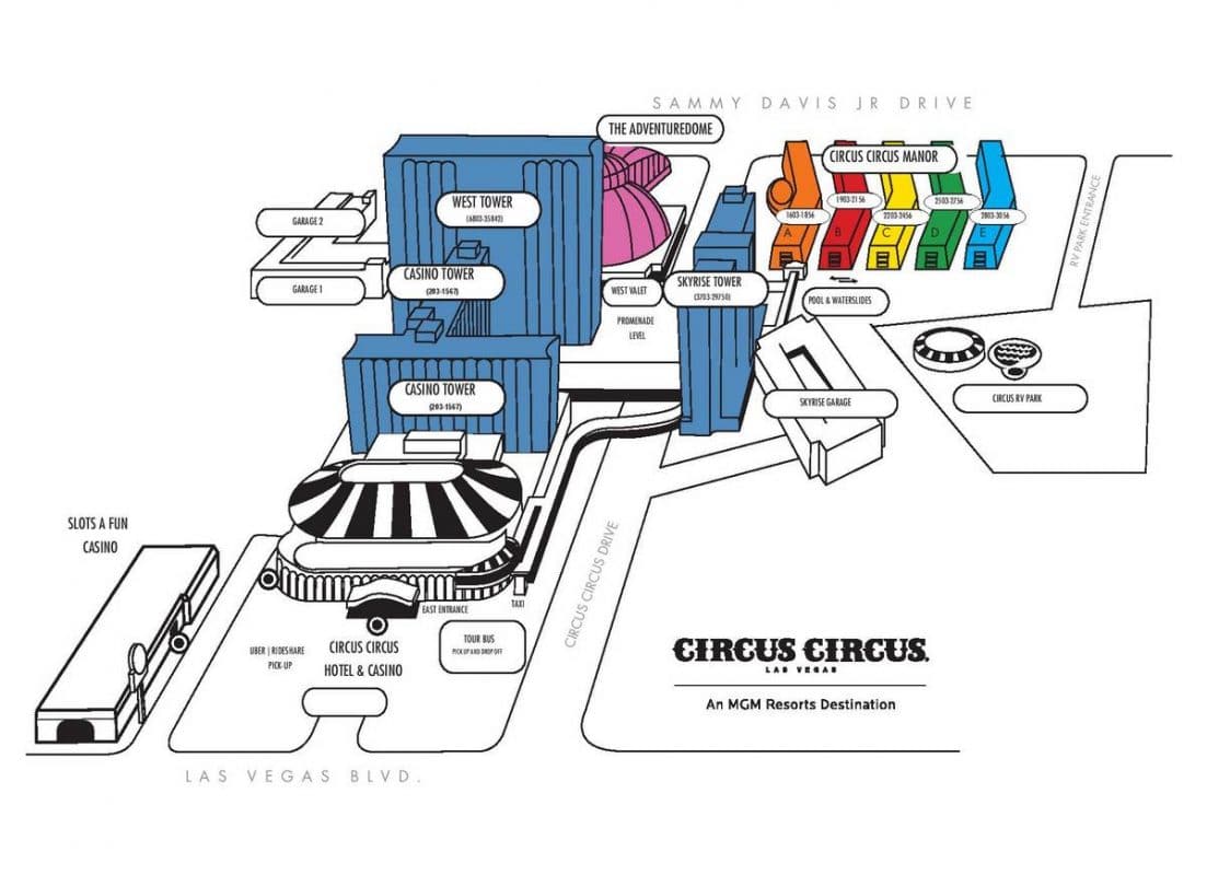 Circus Circus Las Vegas Property Map 1103x800 