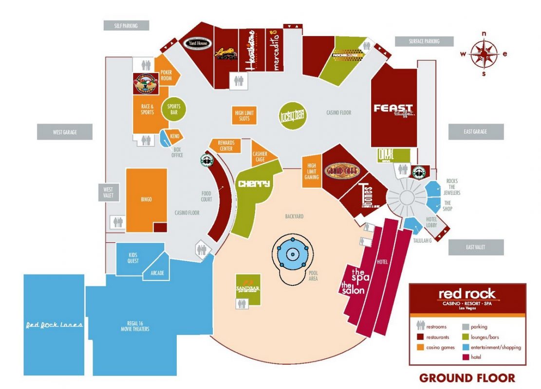 red rock casino map las vegas